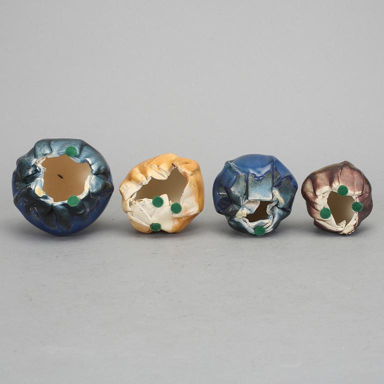 FIGURINER, 4 st, stengods, Bengt Berglund, Gustavsberg.
