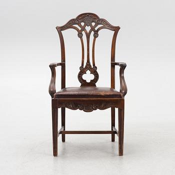 A Chippendale-style armchair, early 20th century.