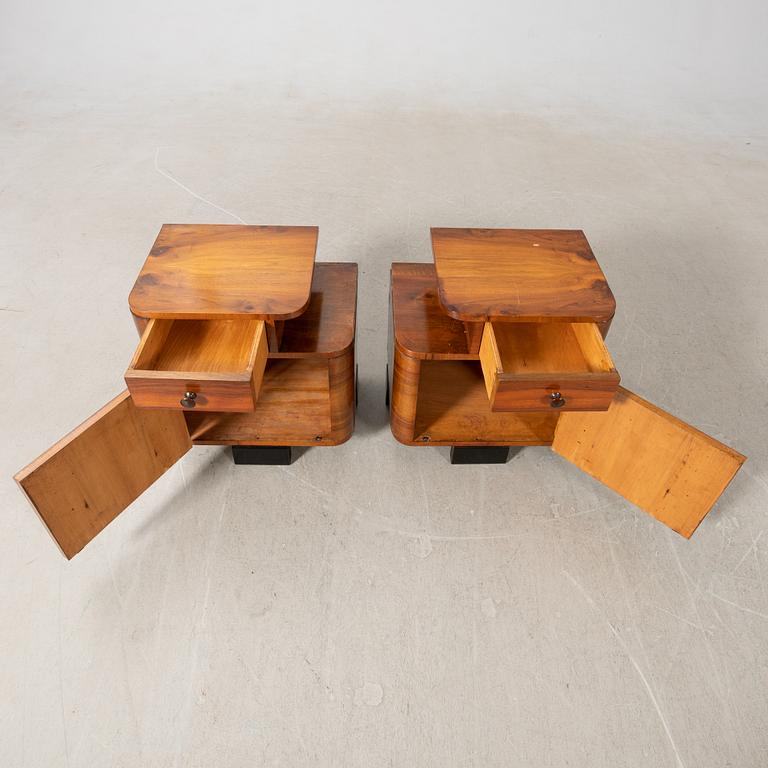 Sängbord, ett par, Art Deco 1900-talets första hälft.