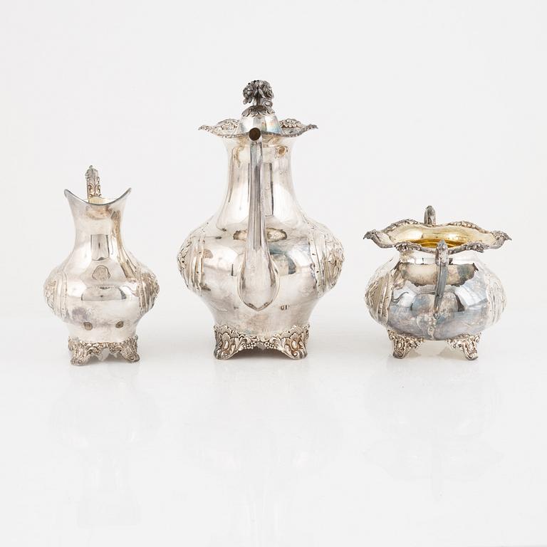 Coffee service, 3 pieces, silver, GAB, Stockholm, 1920-1928.