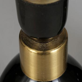 BORDSLAMPOR, ett par, glas, Carl Fagerlund, Orrefors.