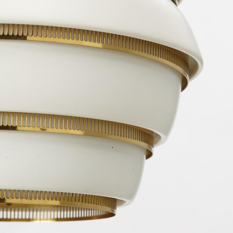 Alvar Aalto, a model A331, "Beehive" ceiling lamp, Valaisinpaja, Finland.