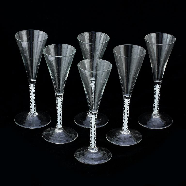 SPETSGLAS, 6 st, 1800/1900-tal.