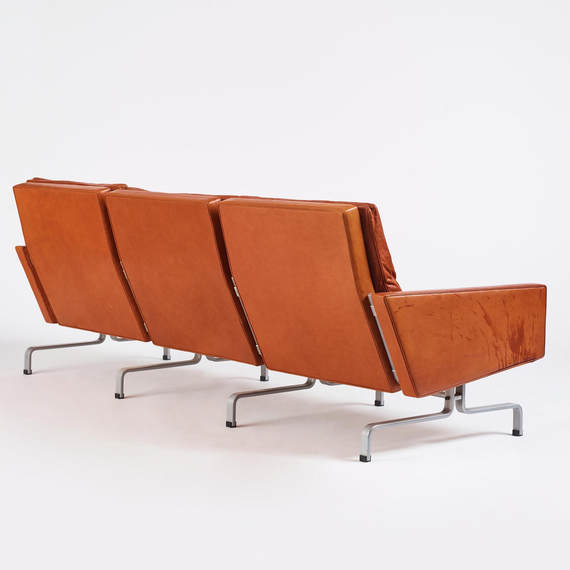 Poul Kjaerholm, a "PK31-3" sofa, E. Kold Christensen, Danmark.