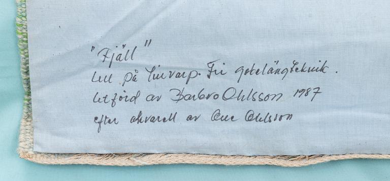 Olle Ohlsson, Två vävnader samt tillhörande skiss av Olle Ohlsson (silversmed) och Barbro Ohlsson, signerade.