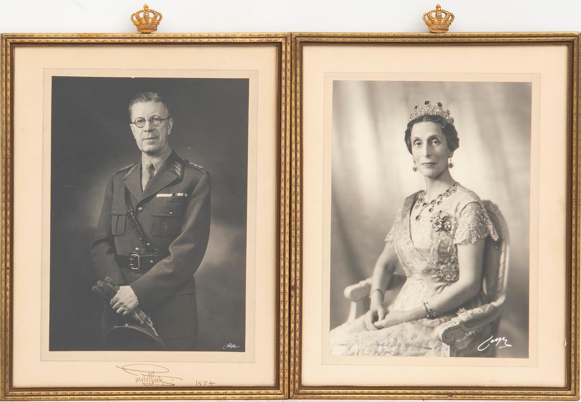 A set of two Royal photographs signed and dated 1954.