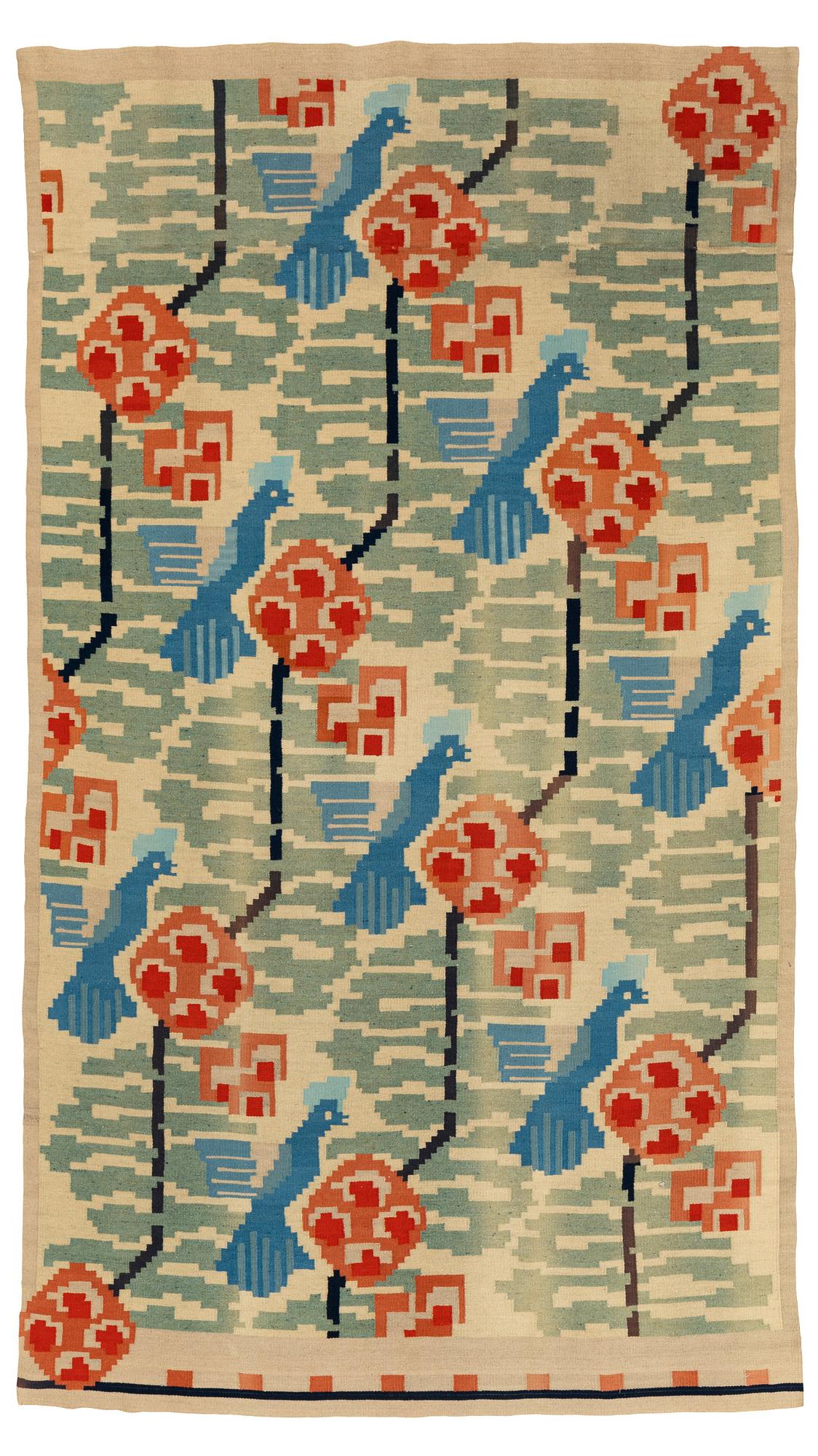 A drape, flat weave, ca 275 x 154 cm, probably Norway, 1920s-1930s.