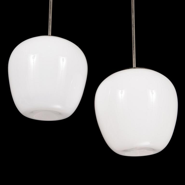 Gunnel Nyman, two 1940's pendant '81003' lights for Idman.