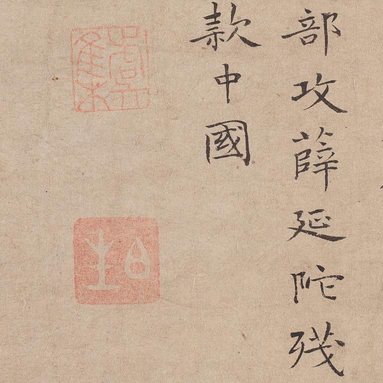 Album med målningar föreställande Envoyéer som kommer med gåvor, 职贡图 (Zhigong tu), troligen 1600-tal, efter äldre mästa.