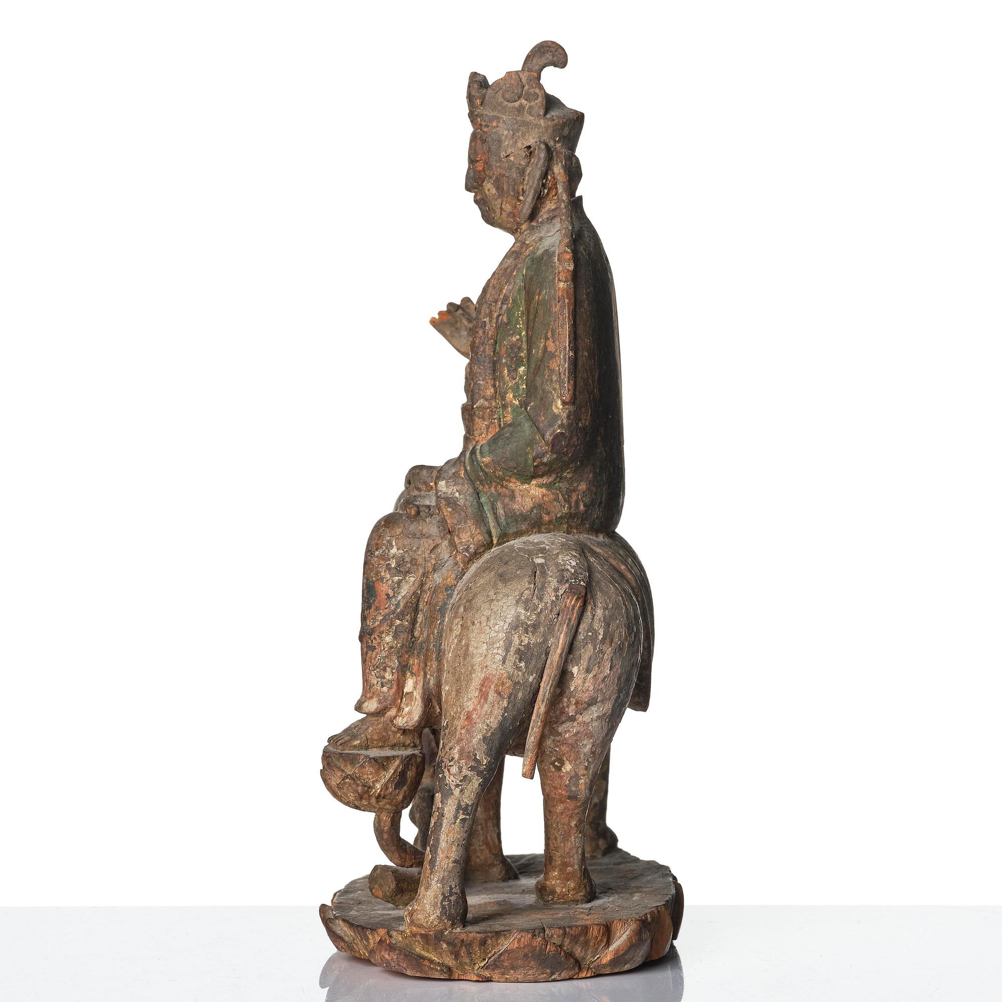 Samantabhadra, trä. Mingdynastin (1368-1644).
