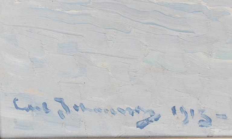 CARL JOHANSSON, olja på pannå. Signerad och daterad 1913.