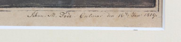 TODE, M JOHAN, tuschlavering, sign
Kalmar 16 jan 1819.