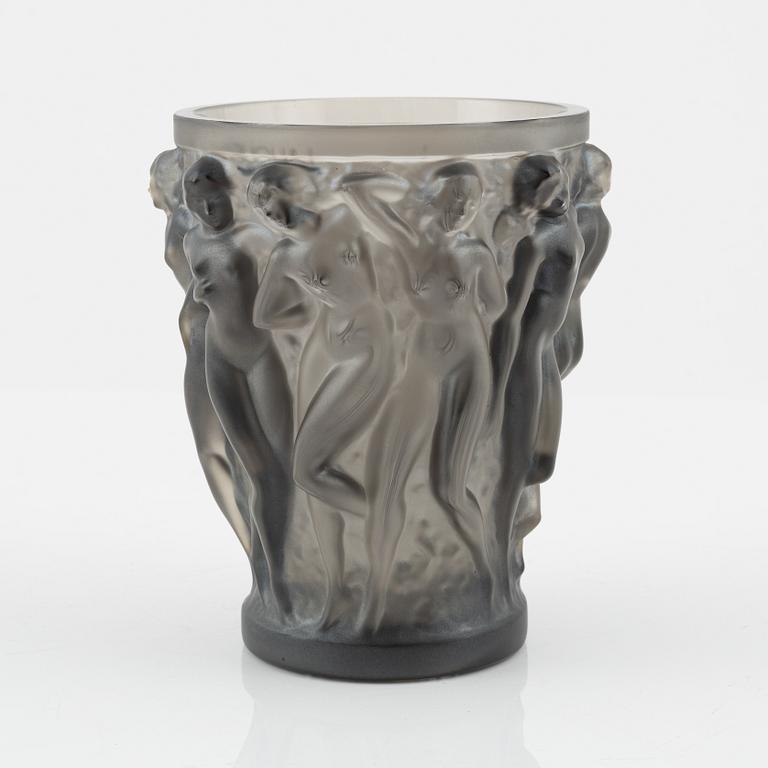 René Lalique, a glass vase, 'Bacchantes', France, signed.