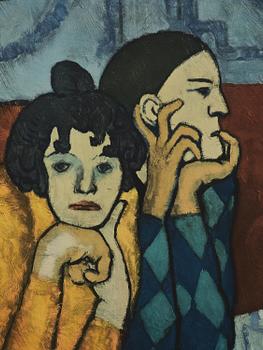 Pablo Picasso, "L'Arlequin et sa Compagne (Les deux Saltimbanques)".