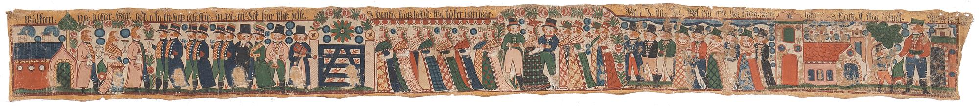 Bonadsmålning, Halland, daterad 1822.