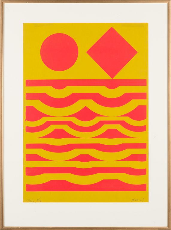 Raimo Walo, silkscreen, signed and dated -65, marked t.p.l'a 11/20.