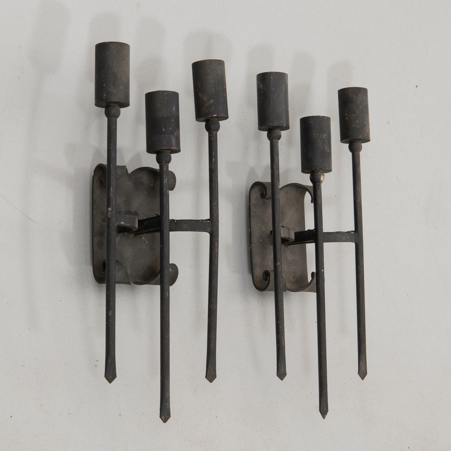 Wall lamps a pair Belgium second half of the 20th century.