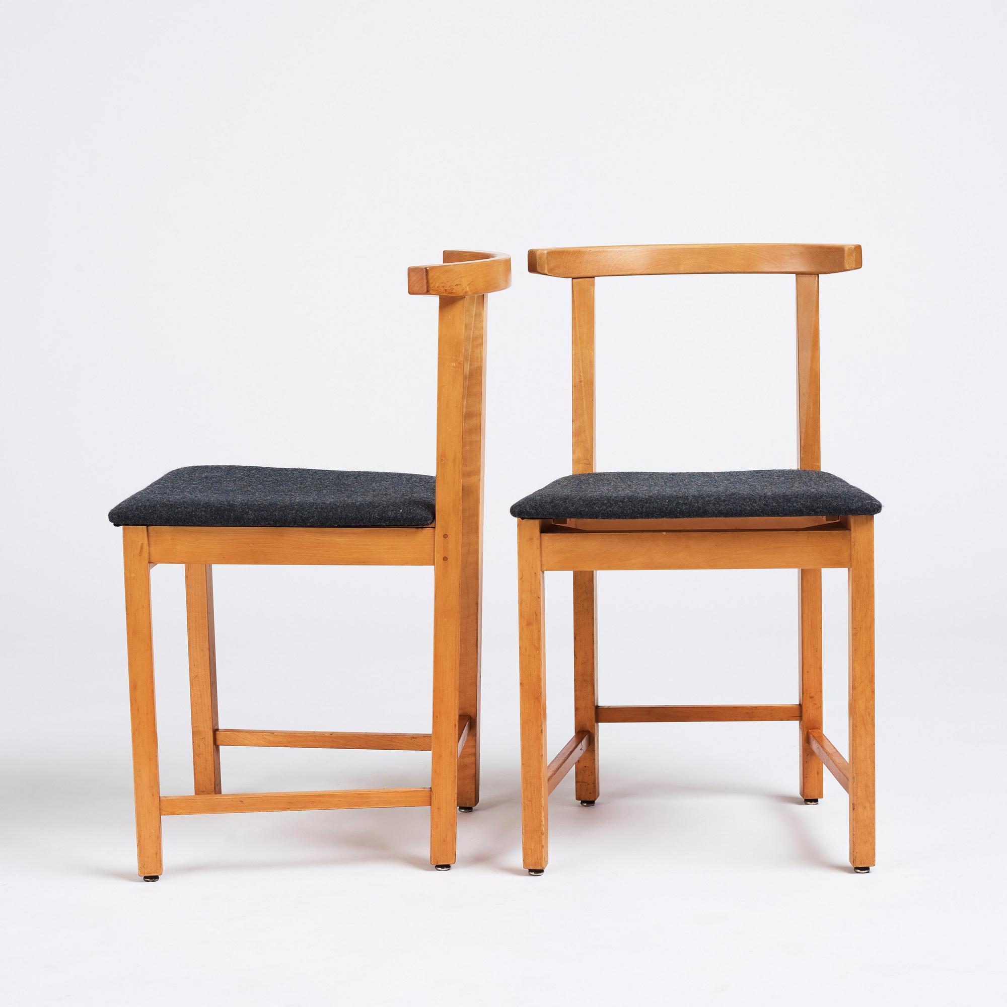 Hans Kempe, & Lars Erik Ljunglöf, a pair of chairs, version of "HI-28" HI-Gruppen, for Vattenfalls head office 1960-61.
