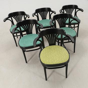 Armchairs, 6 pieces, Gemla, late 20th/early 21st century.