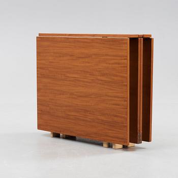 A Bruno Mathsson teak and beech gate leg table, Mathsson International, Sweden ca 1968.