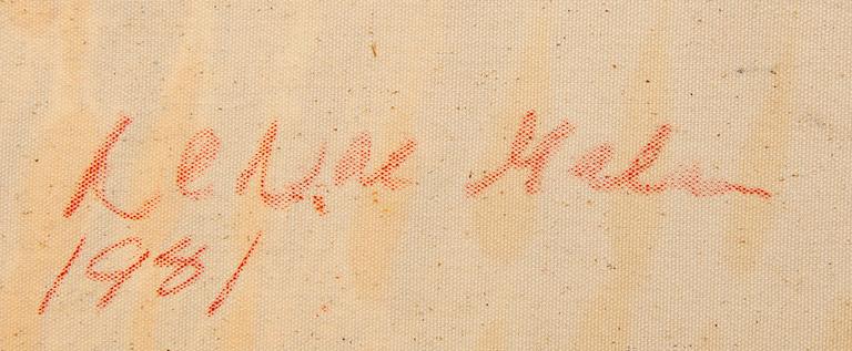 Lenore Malen, Lenore Malen, mixed media on canvas, on verso signed and dated -81.