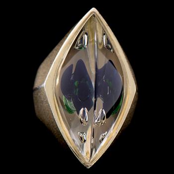 BJÖRN WECKSTRÖM, RING, "Waterworld", silver, akryl. Lapponia 2002.