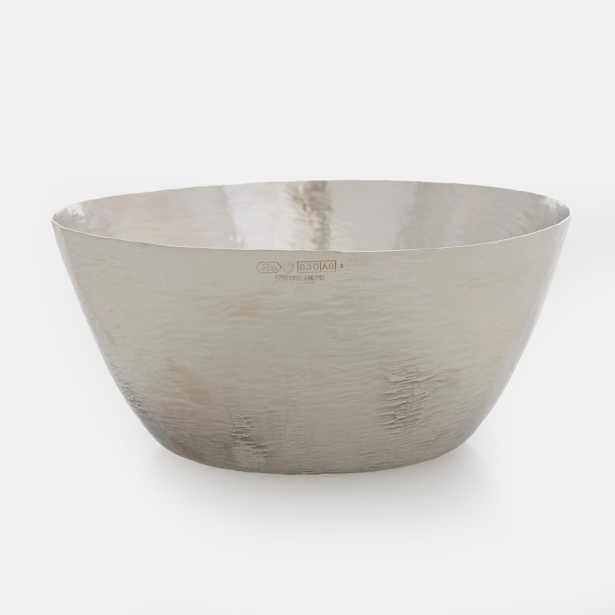 Tapio Wirkkala, skål, silver, Kultakeskus Tavastehus 1978.