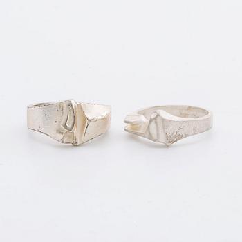 SMYCKEN LAPPONIA 5 par örhängen 2 ringar sterling silver, pärlemor och labradorit, i etuier från Caroli Juvel.