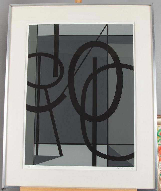 SAM VANNI, serigrafi, signerad och daterad -84, numrerad 25/75.