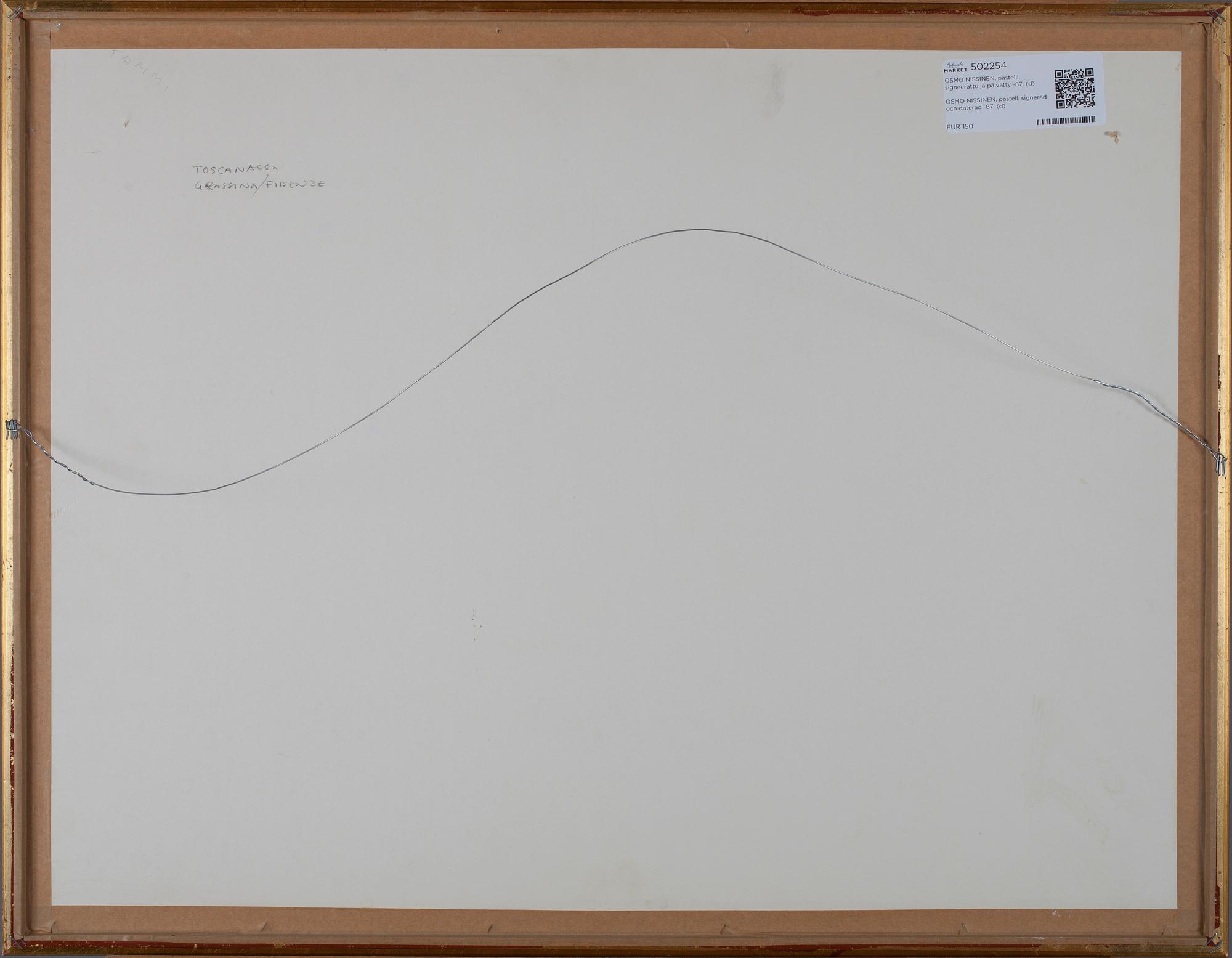 OSMO NISSINEN, pastell, signerad och daterad -87.