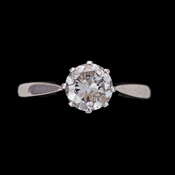 122. RING, brilliant cut diamond, 1.04 cts. Stockholm, 1968.