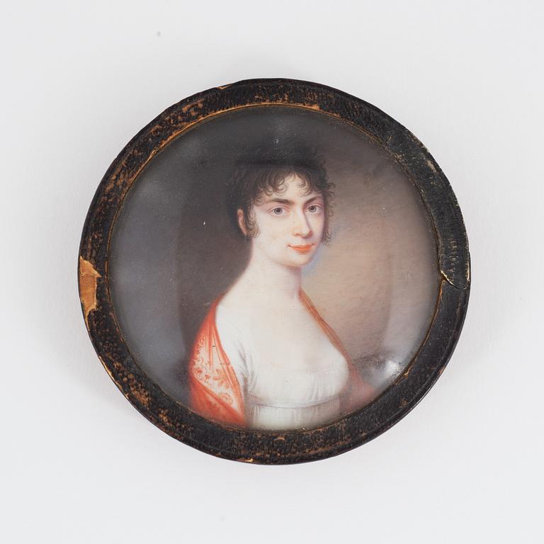 Johan Erik Bolinder, miniature/box, gouache, signed and dated 1804.