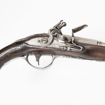 Flintlock pistol, attributed to Angelo Bini, Italy, late 18th century.
