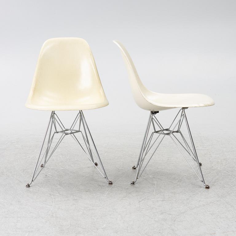 Charles & Ray Eames, Stolar, 4 st, "DSR Plastic Chair", Herman Miller & Vitra.