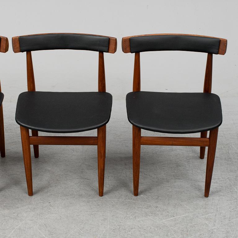 HANS OLSEN, a five-piece teak fining suite from Frem Røjle, Denmark, 1950's/60's.