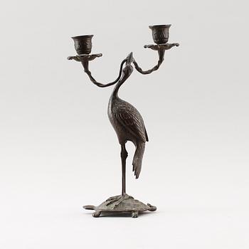 LJUSSTAKE, brons, Kina, 1900-talets andra hälft.