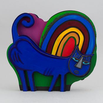 Beverloo Corneille, sculpture, painted wood, signed and dated 2000, numbered 15/150.