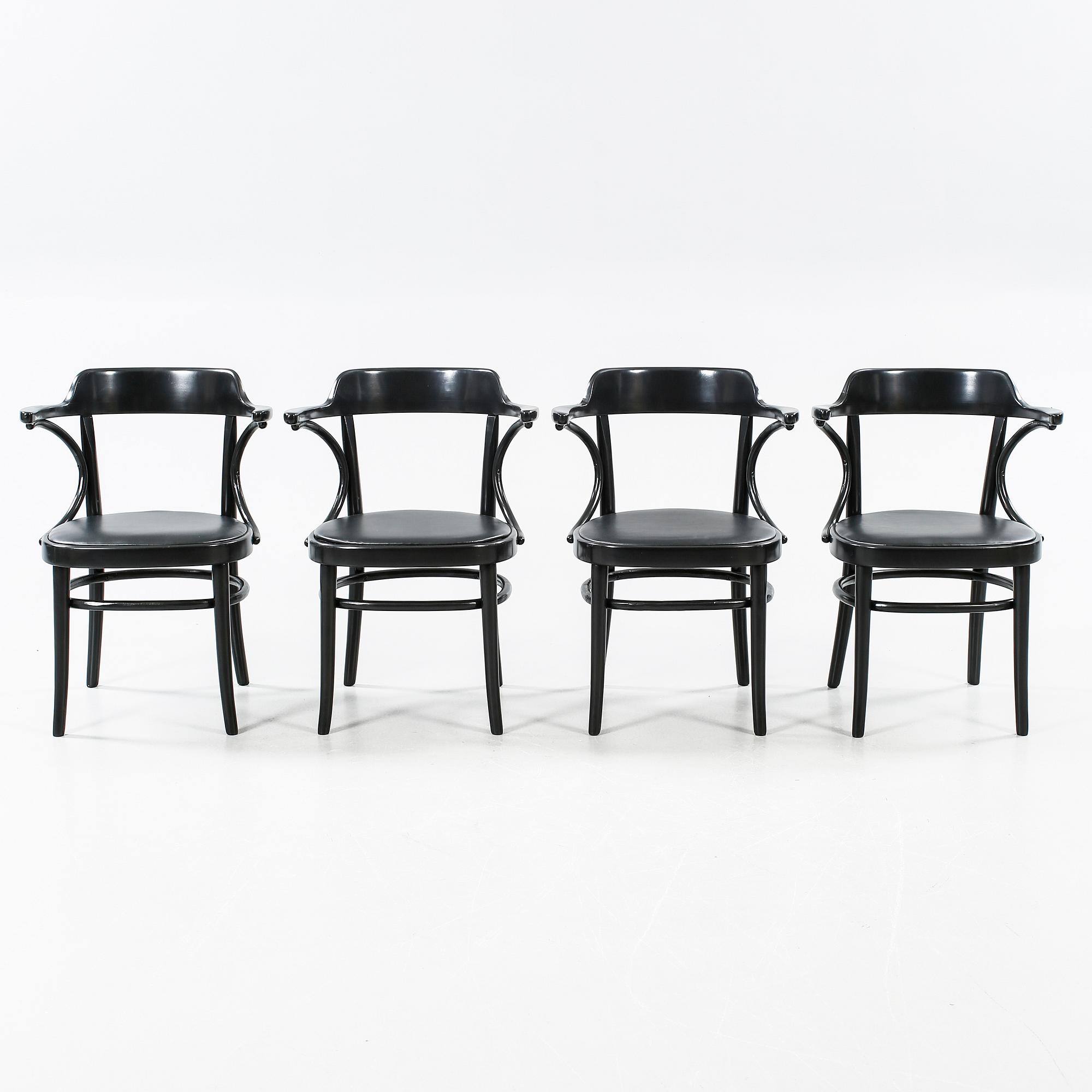 Axel Kandell, karmstolar, 4 st, "Cattelin", Gemla, Diö 1900-talets mitt.