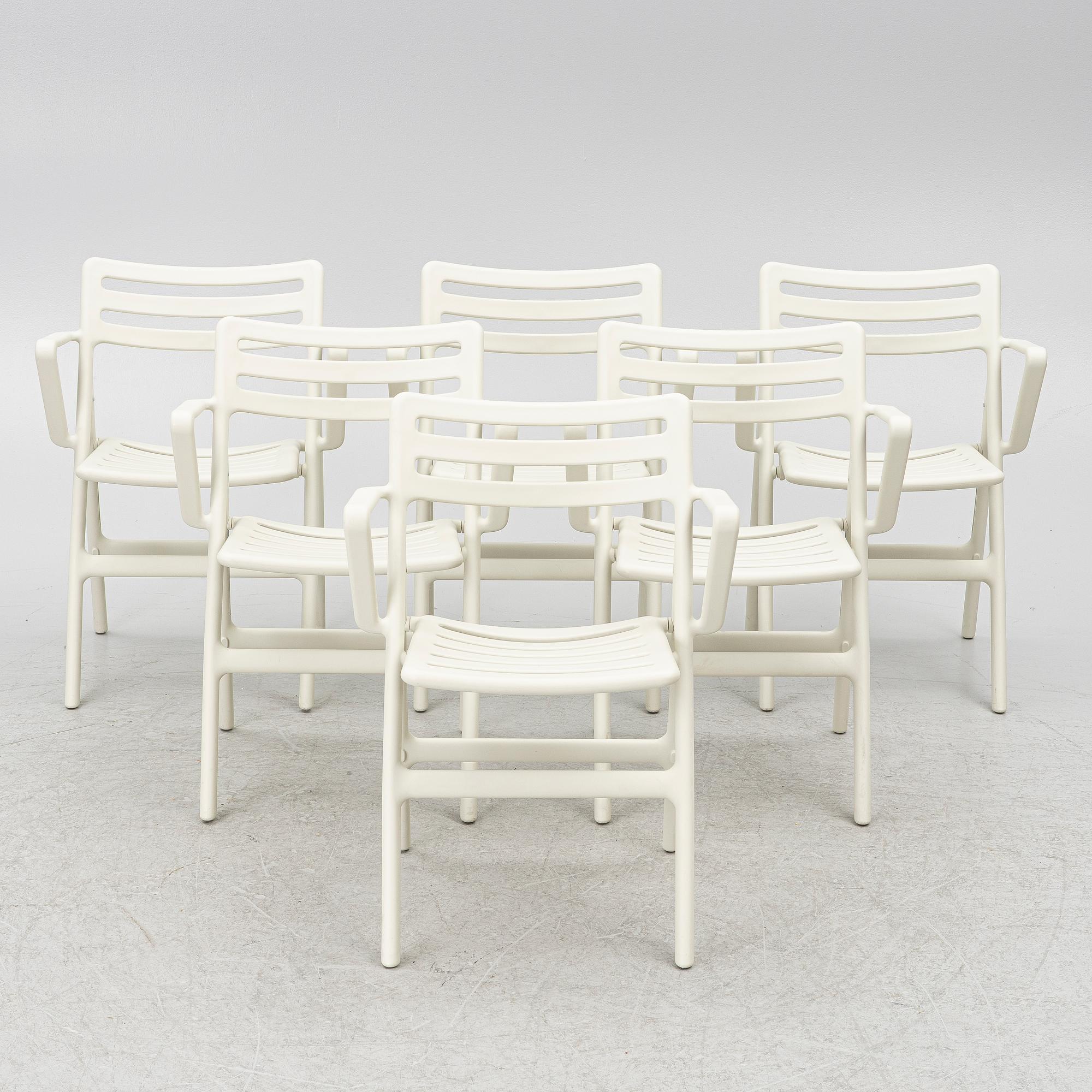 Jasper Morrison, stolar, 6 st, "Folding Air-Chair", Magis.