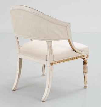 A late gustavian armchair. circa 1800.