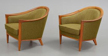 FÅTÖLJER, ett par, Bröderna Andersson, 1900-talets andra hälft.