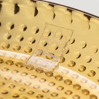 Nanny Still, A "Grapponia" cake stand and 12 side plates,  Riihimäen Lasi, Finland, 1970s.