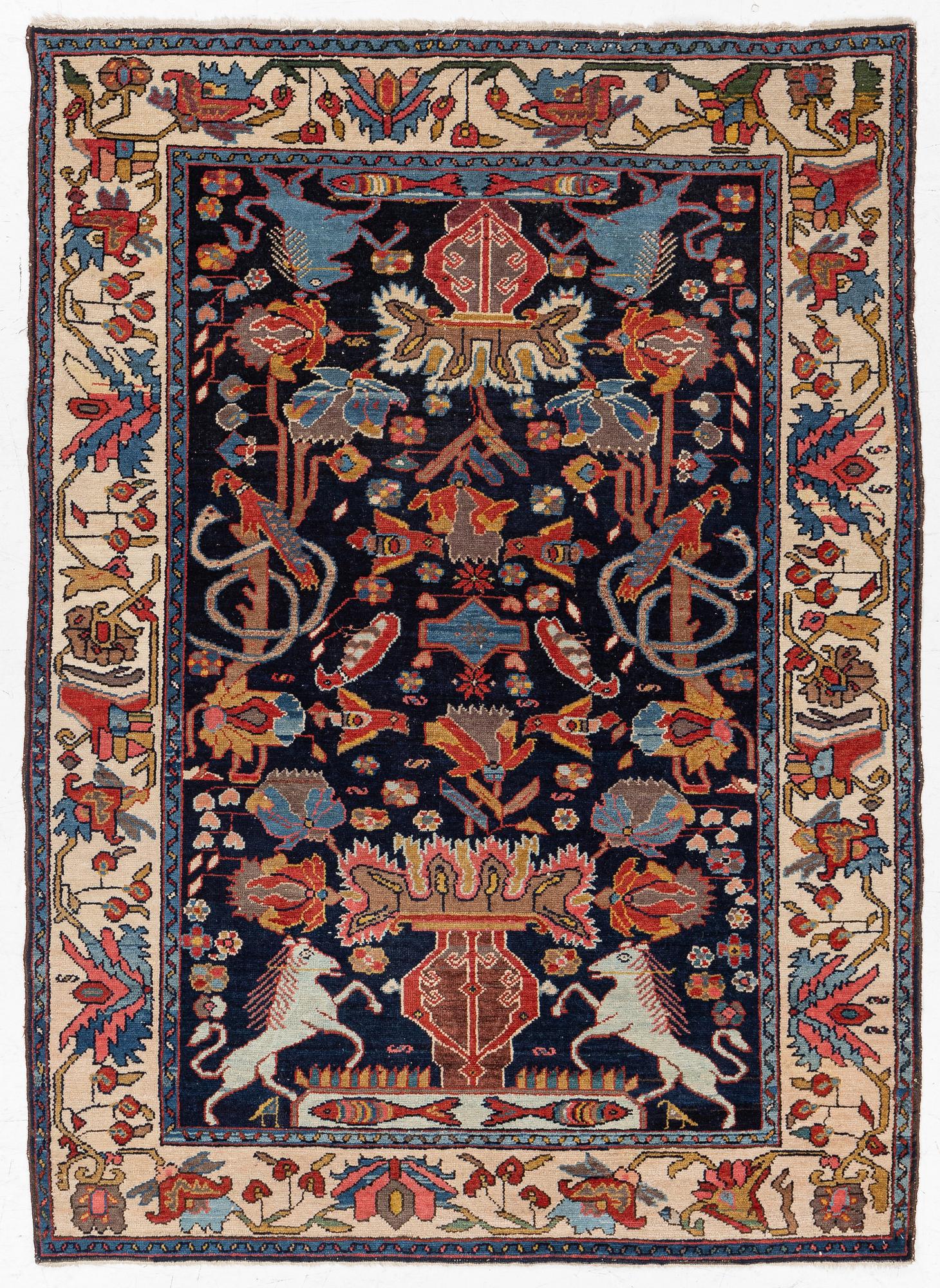 An antique Hamadan rug Northwest Persia (Iran), c. 190 x 140 cm.