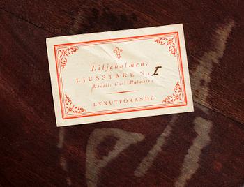 LJUSSTAKAR, ett par, "Liljeholmens ljusstake nr 1" Carl Malmsten.