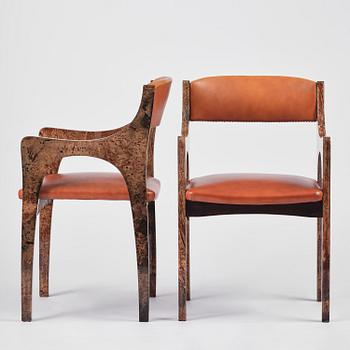 Aldo Tura, stolar, fyra stycken, Milano, Italien, 1960-70-tal.