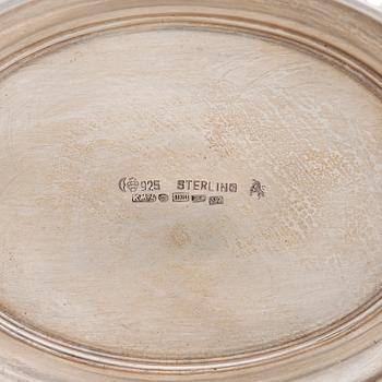 A three-piece silver coffee set, Germany 20th century, Finnish control marks stamped in 1966.