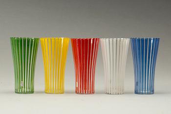 GLAS, 5 st, "Strikt", Bengt Orup, Johansfors.