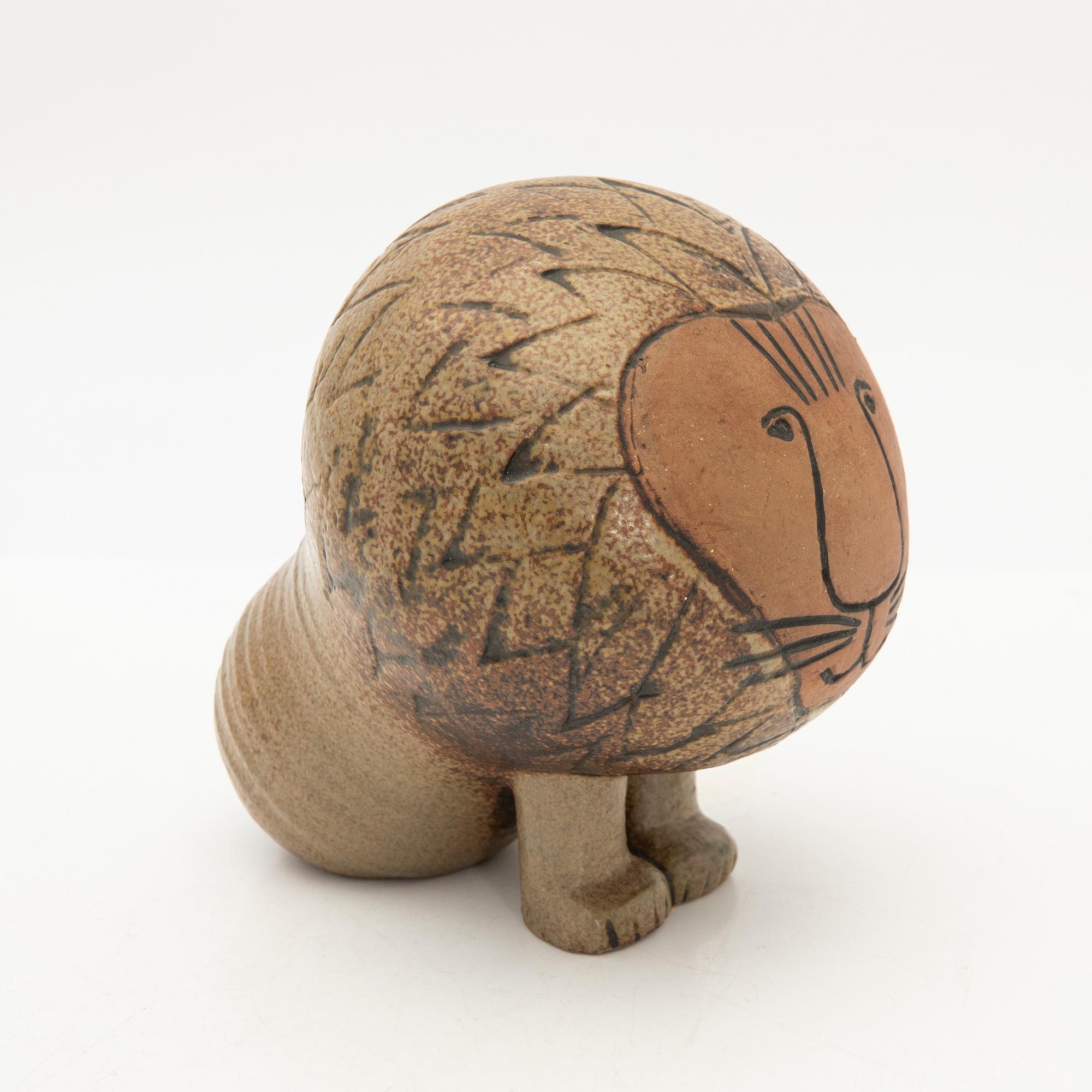 Lisa Larson, The lion figure, stoneware, "Lejon Midi", Gustavsberg.