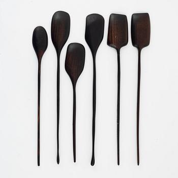 Magnus Ek, a set of six wood spoons for Oaxen Krog.