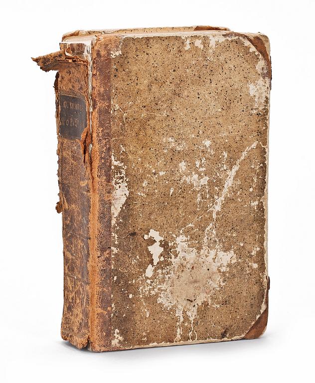 BOK, "Hjelpreda i hushållningen för unga fruentimmer" av Cajsa Warg, elfte upplagan Stockholm 1800.